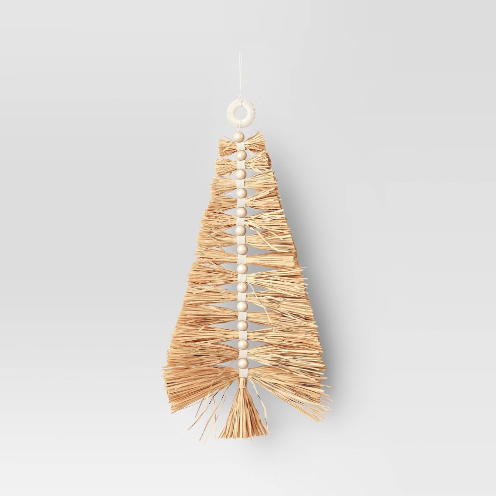Raffia Wall Tree Decorative Sculpture Beige - Threshold | Target