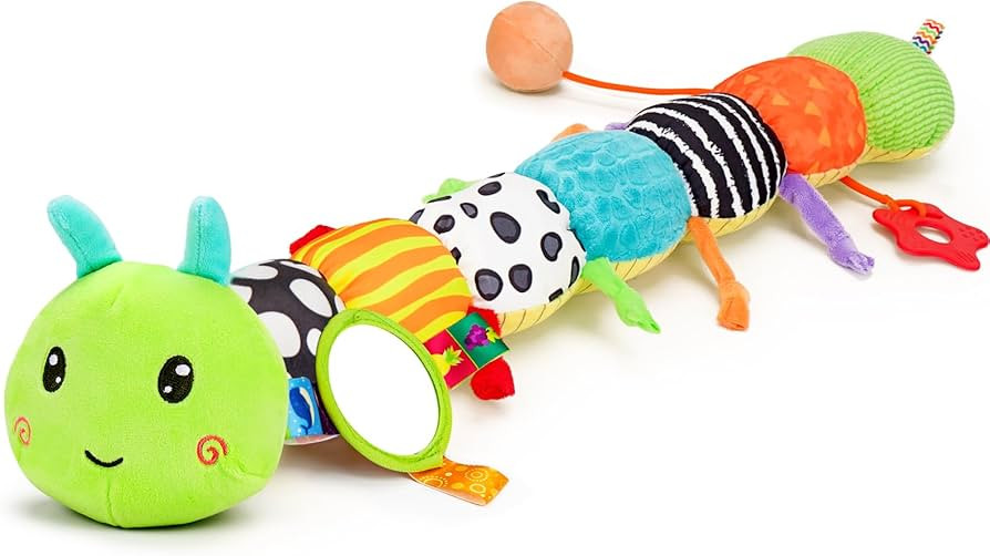 Baby Sensory Toy 0-6 Month Music Animal Stuffed Plush Caterpillar Toy for Infant 0-3-6-12 Month O... | Amazon (US)