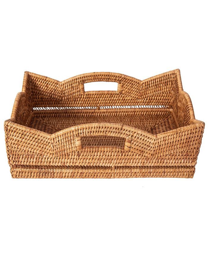 Artifacts Trading Company Rectangular Scalloped Shelf Basket & Reviews - Macy's | Macys (US)