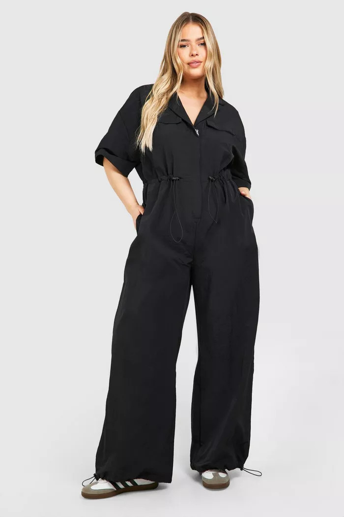 Plus Cargo Woven Utility Jumpsuit | boohoo (US & Canada)
