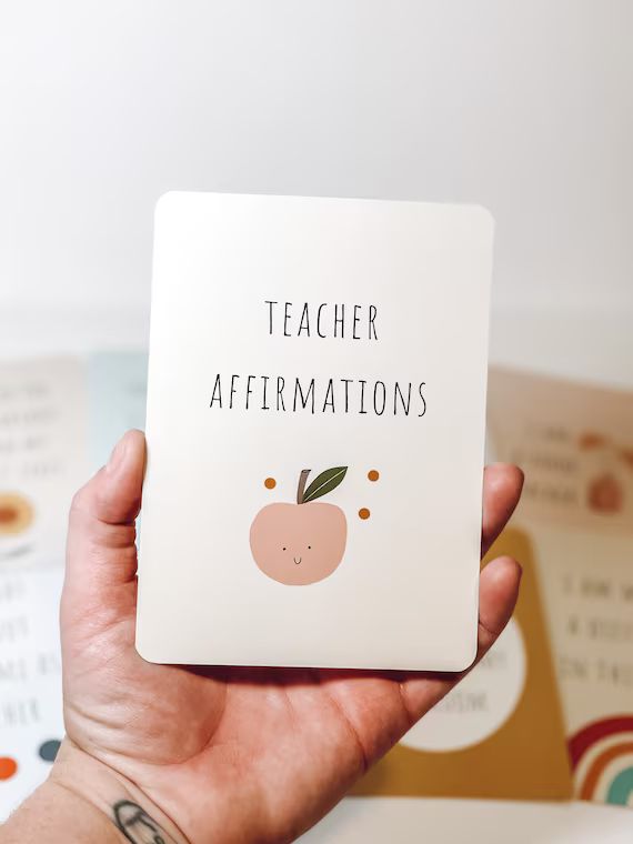Teacher Affirmation Cards - Great for New Teacher Gifts or Any Teacher Appreciation Gift | Etsy (US)