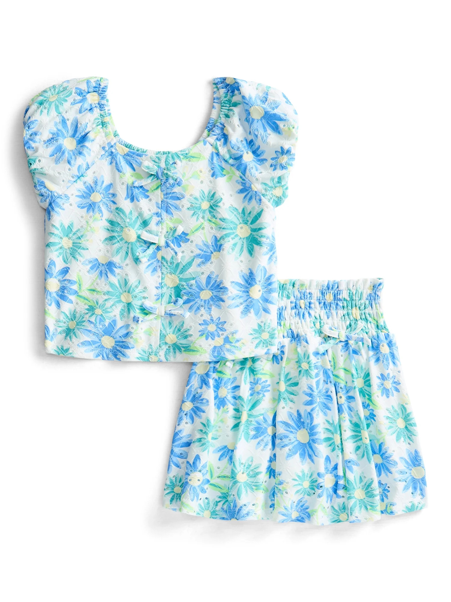 Derek Heart Girls Eyelet Top and Skort Set, 2-Piece, Sizes 4-18 | Walmart (US)