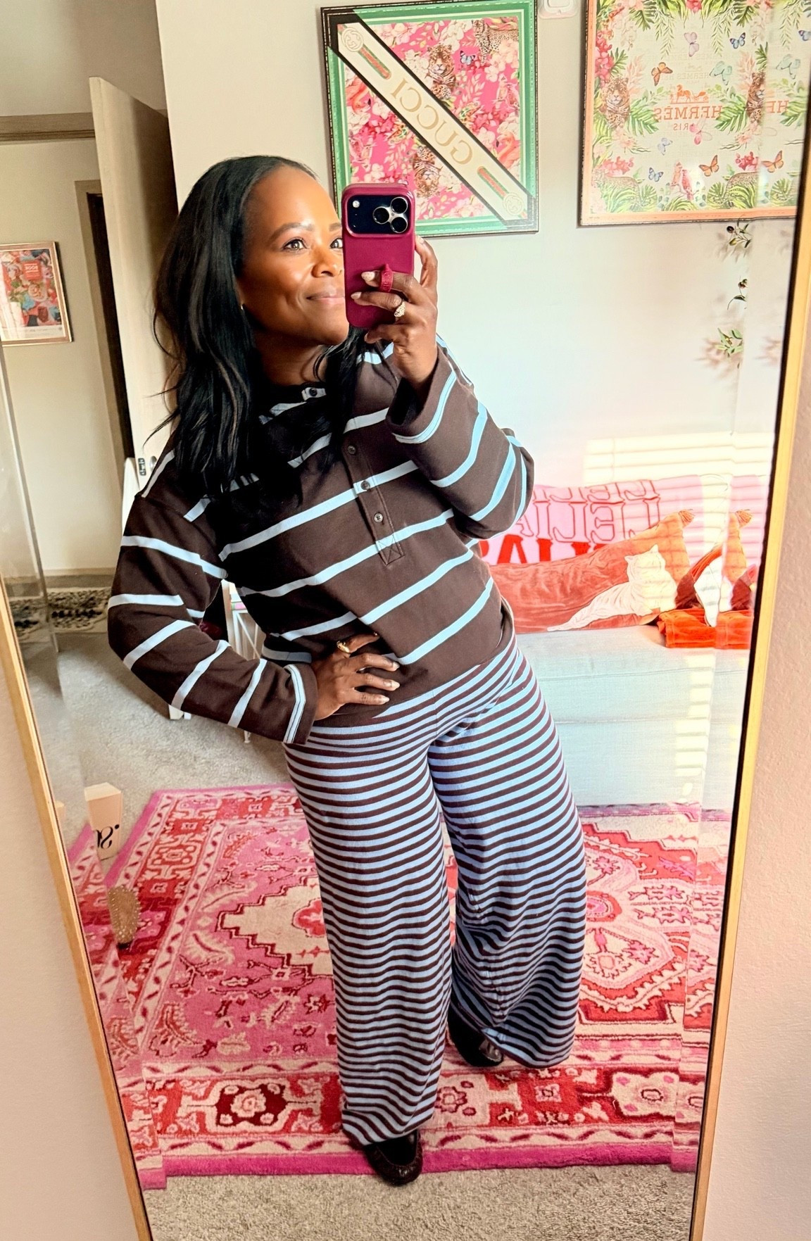 Find me in this color combo all Fall season long! 🩵🤎🩵🤎 I’m wearing a S in the top and S short in the pants - both from @Aerie 🤭

#LTKdayinmylife #LTKSaleAlert #LTKPetite