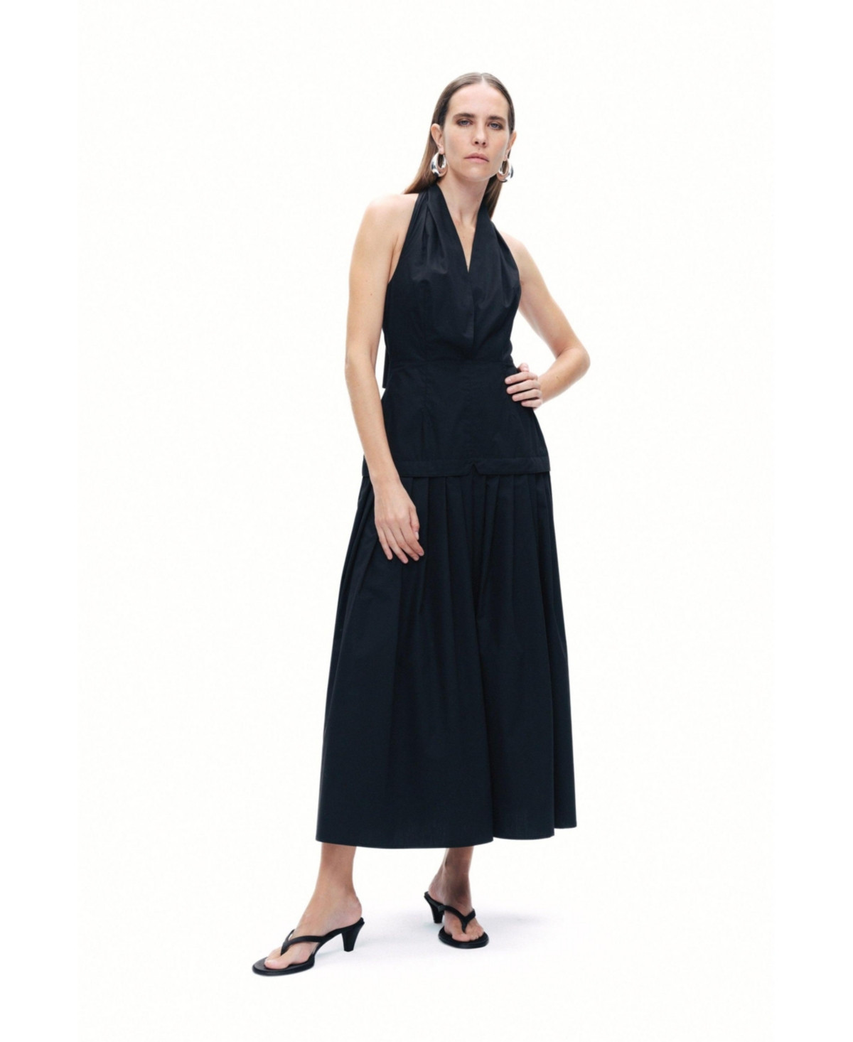 Nocturne Women's Halter Neck Maxi Dress - Black | Macy's