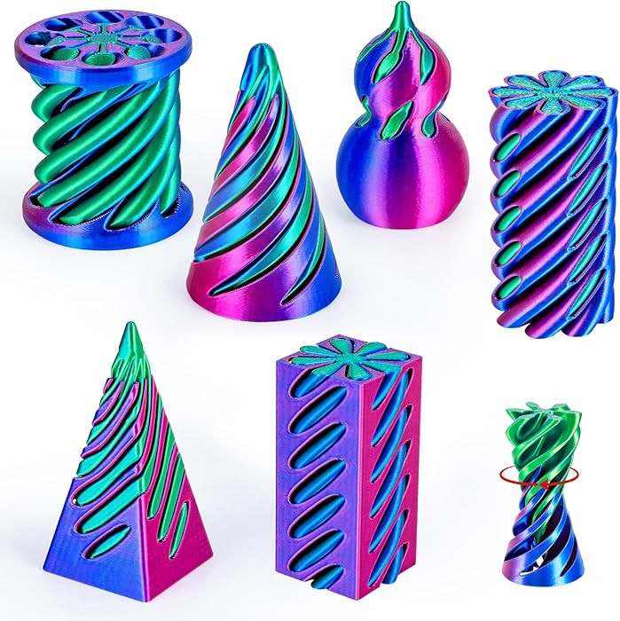 6 Pack Spiral Cone Fidget Toys 3D Printed Spiral Fidget Toys Impossible Cone 3D Printed Fidgets I... | Amazon (US)