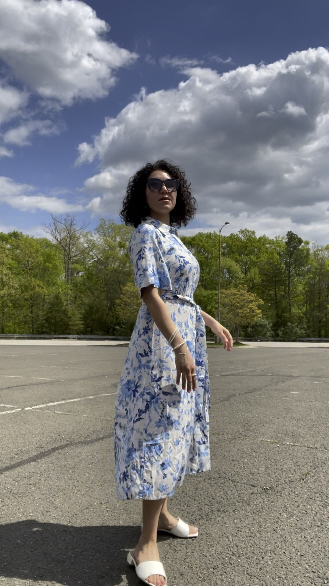 Shirt dress, spring dress, floral dress, sandals 

#LTKfindsunder50 #LTKstyletip