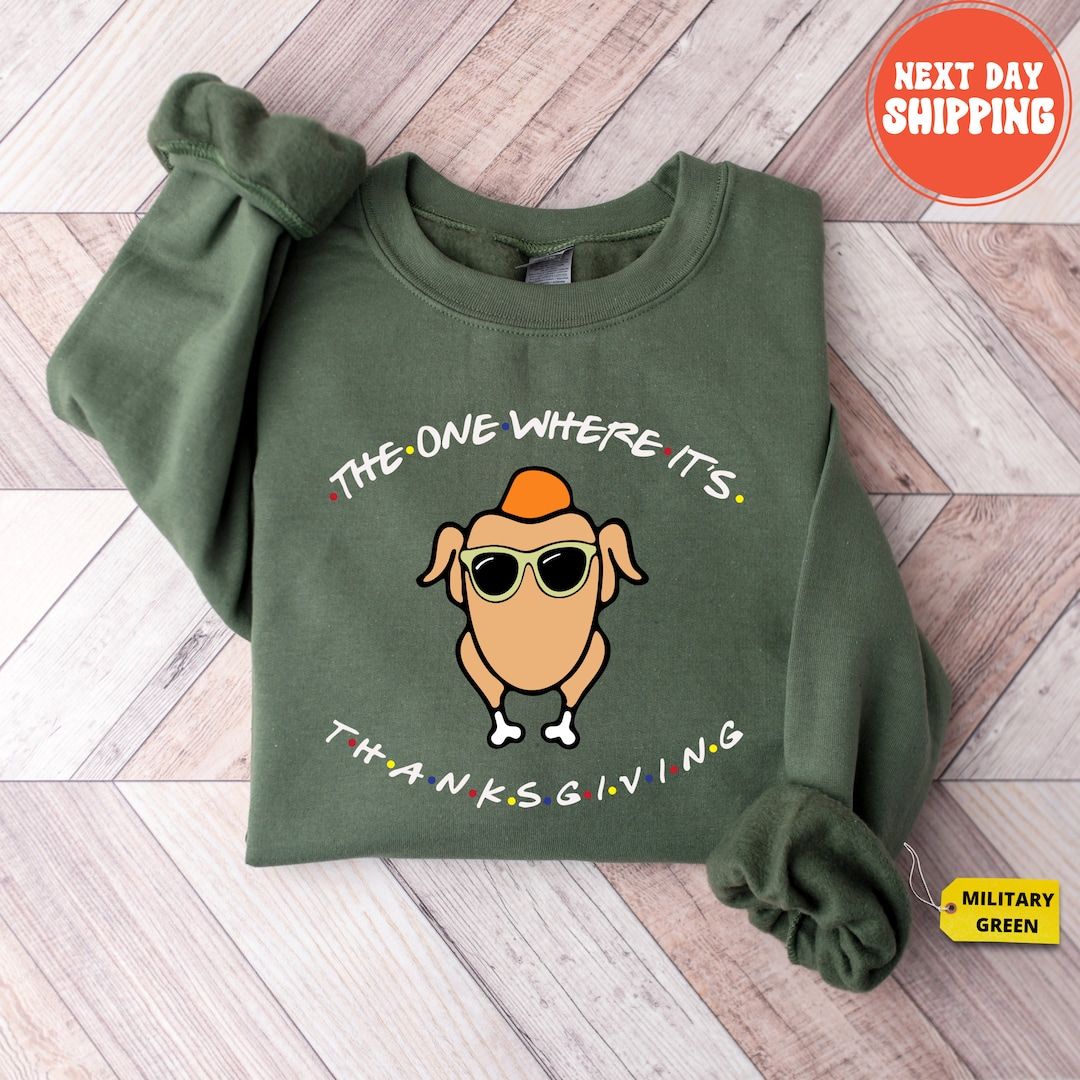 The One Where It's Thanksgiving Shirt Friends Turkey - Etsy | Etsy (US)