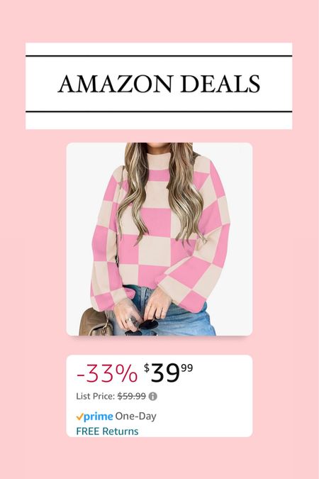 Amazon valentine’s Day pink sweater on sale 

#LTKsalealert #LTKSeasonal