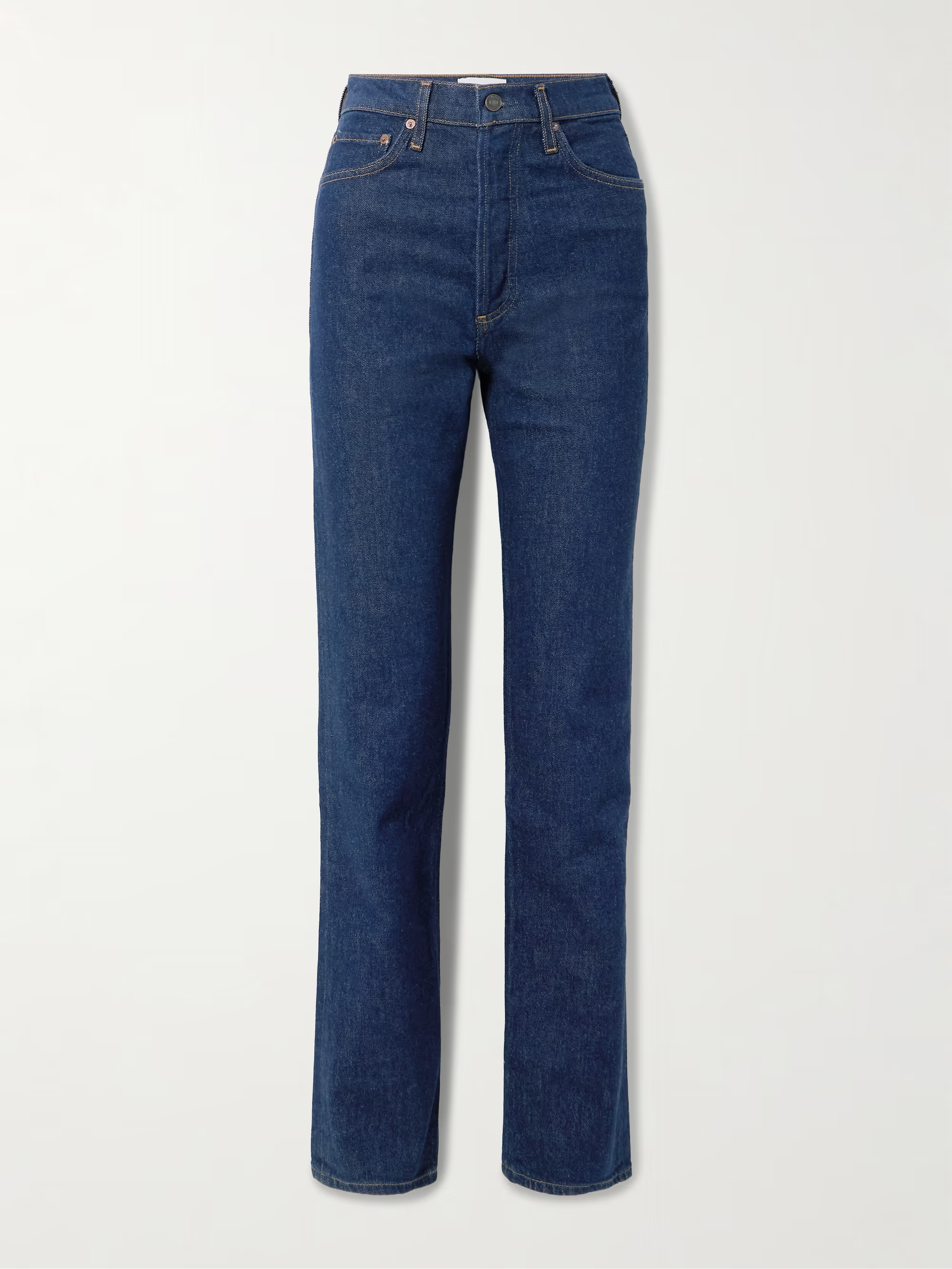 '90s Pinch Waist Long high-rise straight-leg jeans | NET-A-PORTER (UK & EU)