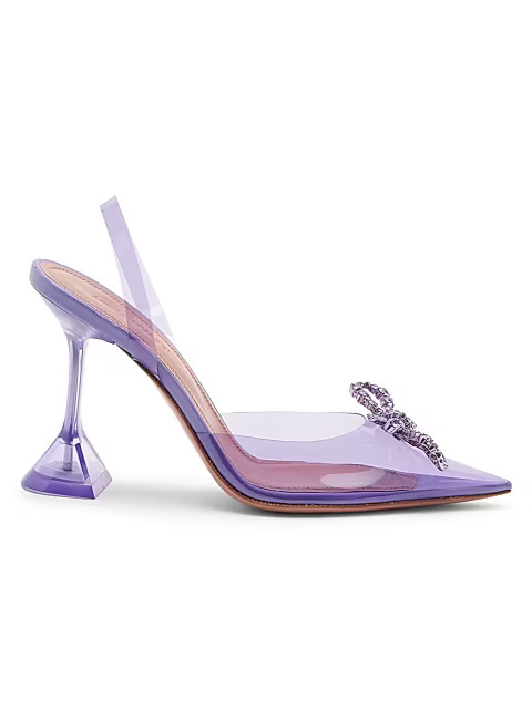 Rosie Crystal-Embellished Transparent Slingback Pumps | Saks Fifth Avenue
