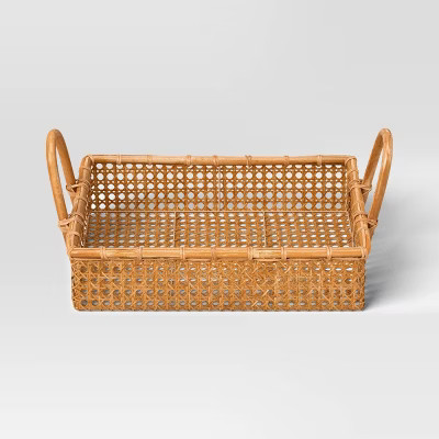 18" Rattan Cane Serving Tray - Threshold™ | Target