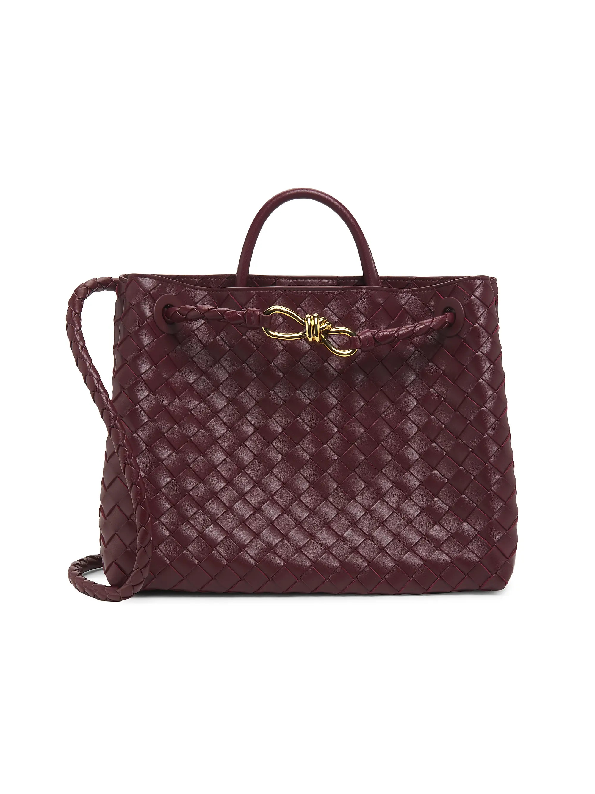 Bottega Veneta Medium Andiamo Intrecciato Leather Top-Handle Bag | Saks Fifth Avenue | Saks Fifth Avenue