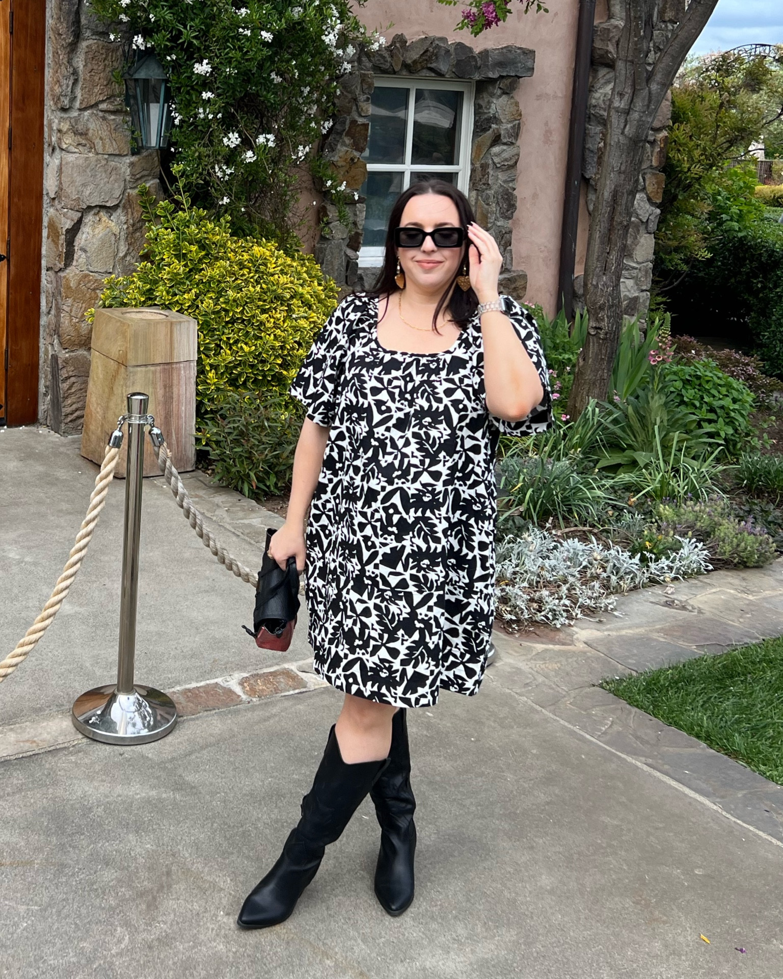 Country concert outfit / summer dress / summer outfit / cotton dress / black and white dress / wine country outfit / wine tasting outfit / Napa outfit 

#LTKTravel #LTKShoeCrush #LTKMidsize