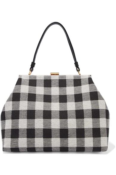 Elegant checked canvas tote | NET-A-PORTER (US)