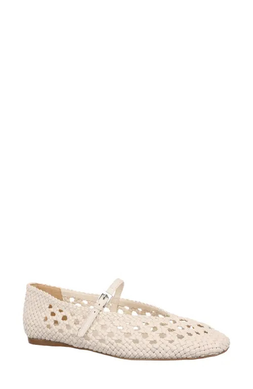 Nordstrom Maren Woven Mary Jane Flat in Beige Pearled at Nordstrom, Size 9 | Nordstrom