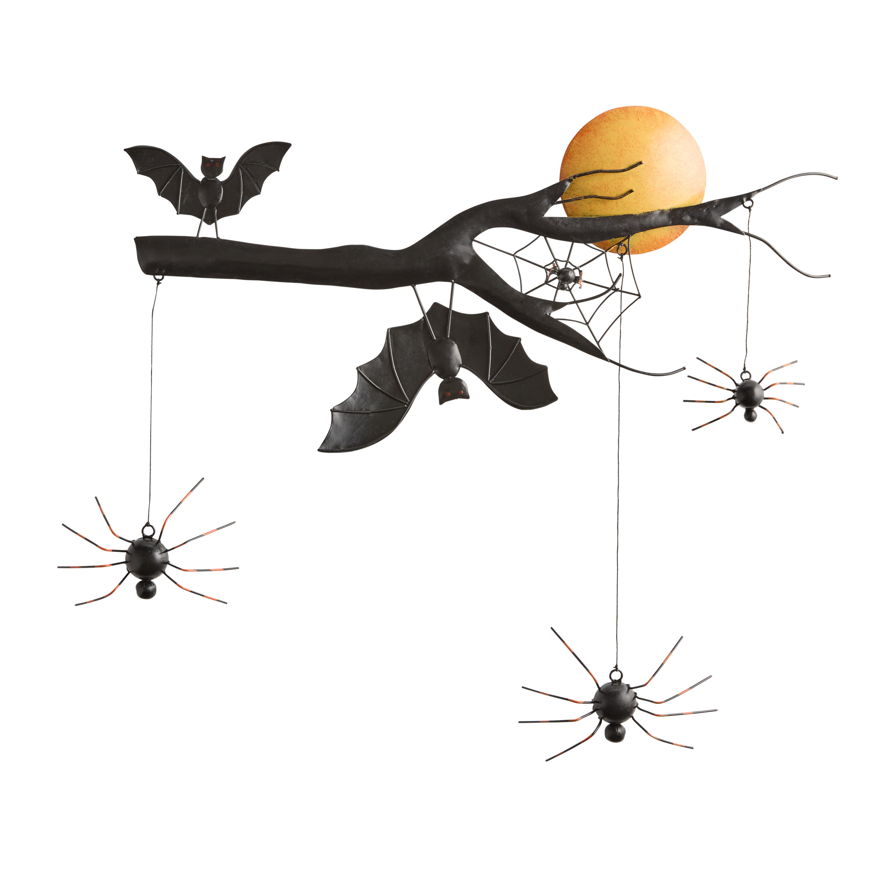 Black and Orange Iron Branch Spooky Scene Wall Decor | World Market