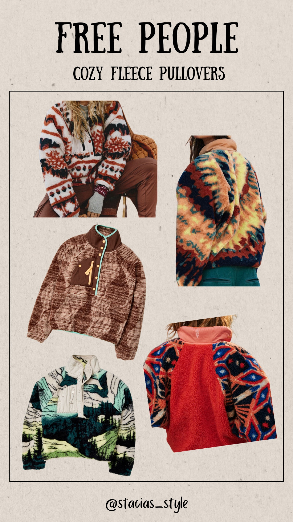 Love these cozy fleece pullovers from Free People! Such fun prints and they definitely keep you warm! 🙌

Free People, fleece jacket, style over 40, cold weather style 

#LTKOver40 #LTKActive #LTKSeasonal