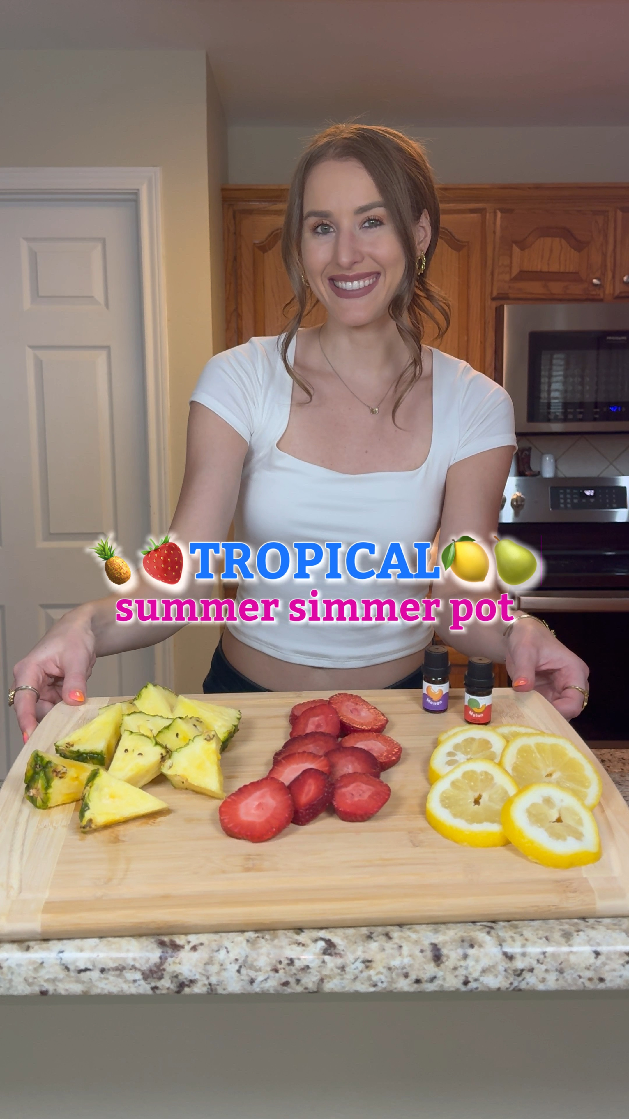 Simmer pot. Fruity summer simmer pot. Summer simmer pot. Simmer pot recipe. Fruit essential oils. Fruity essential oils.

#LTKVideo #LTKHome #LTKSeasonal