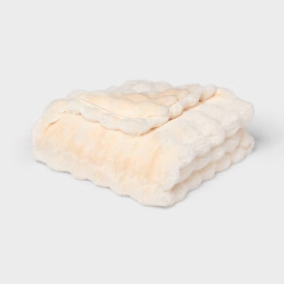 Bubble Fur Throw Ivory - Threshold™ | Target