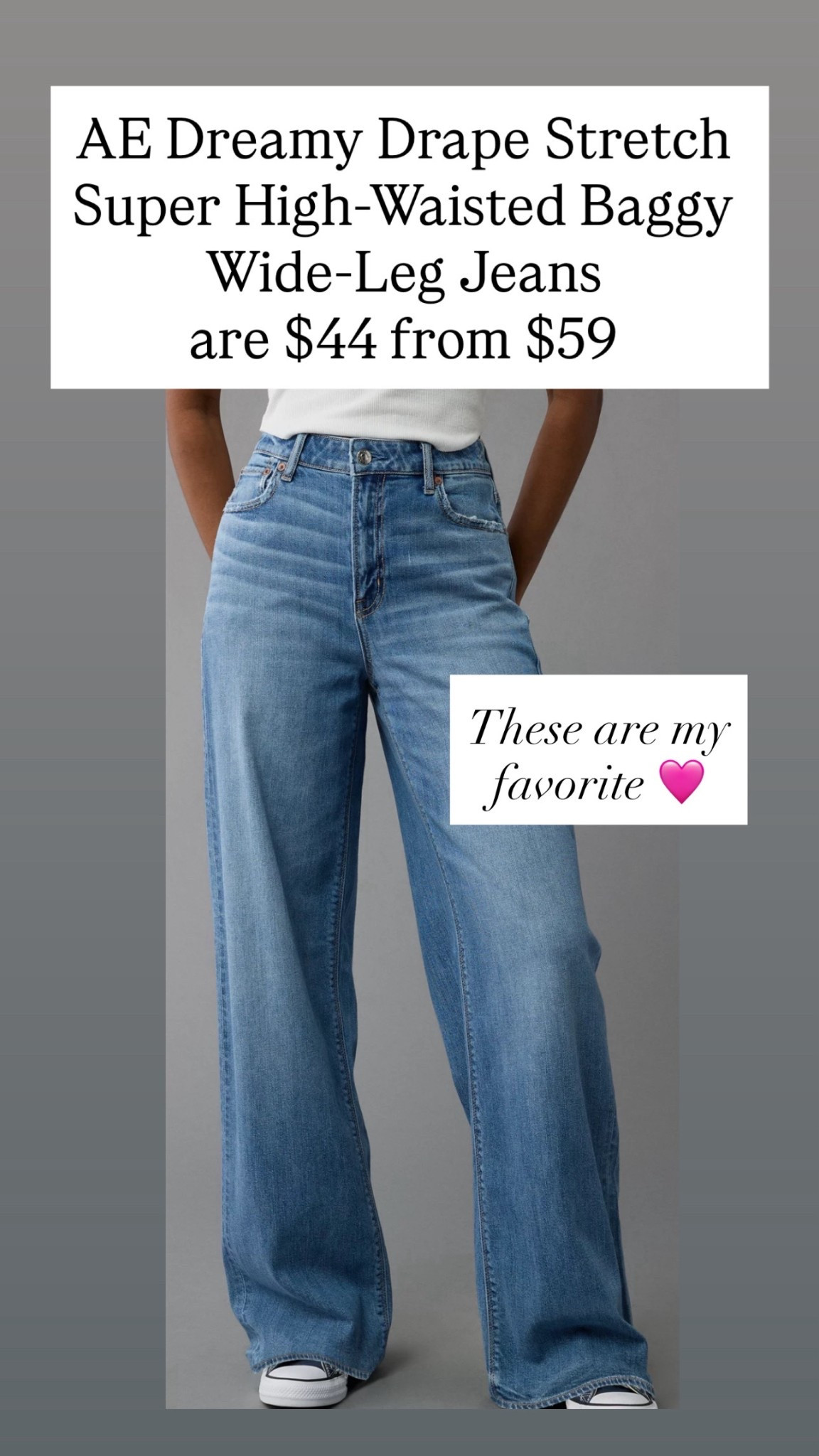 AE Dreamy Drape Stretch Super High-Waisted Baggy Wide-Leg Jean

#LTKootd #LTKSaleAlert