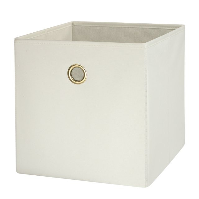 Mainstays Collapsible Fabric Cube Storage Bin (10.5" x 10.5"), Vanilla Dream | Walmart (US)