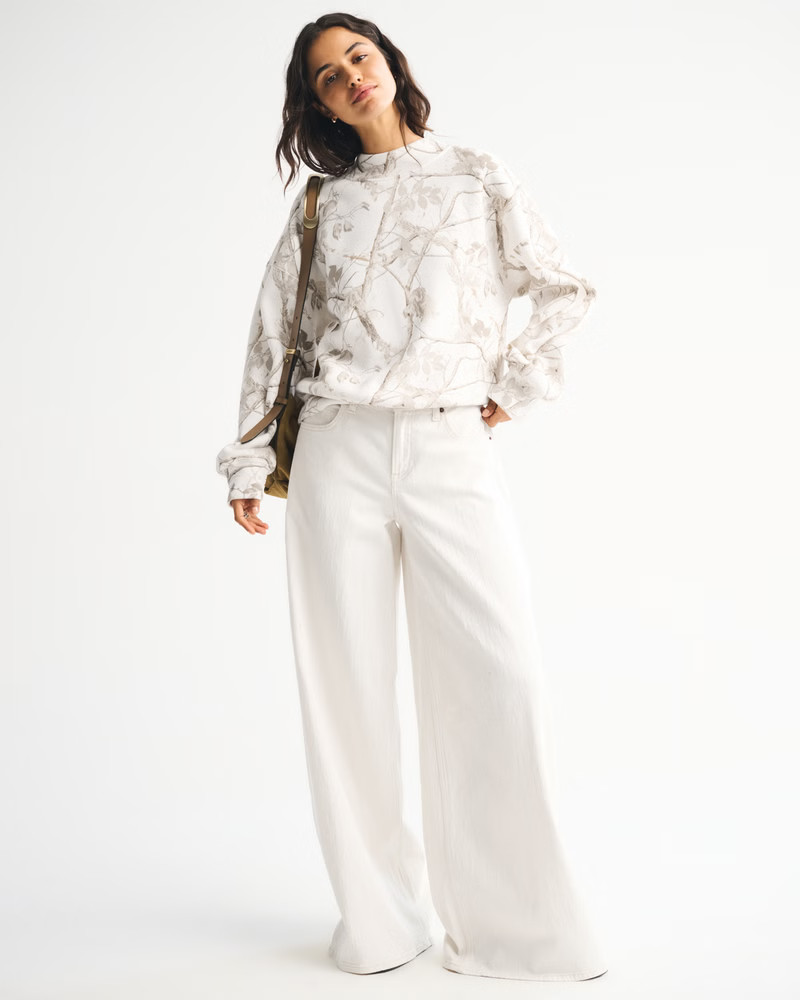 Women's Sunday Mockneck Crew | Women's Tops | Abercrombie.com | Abercrombie & Fitch (US)