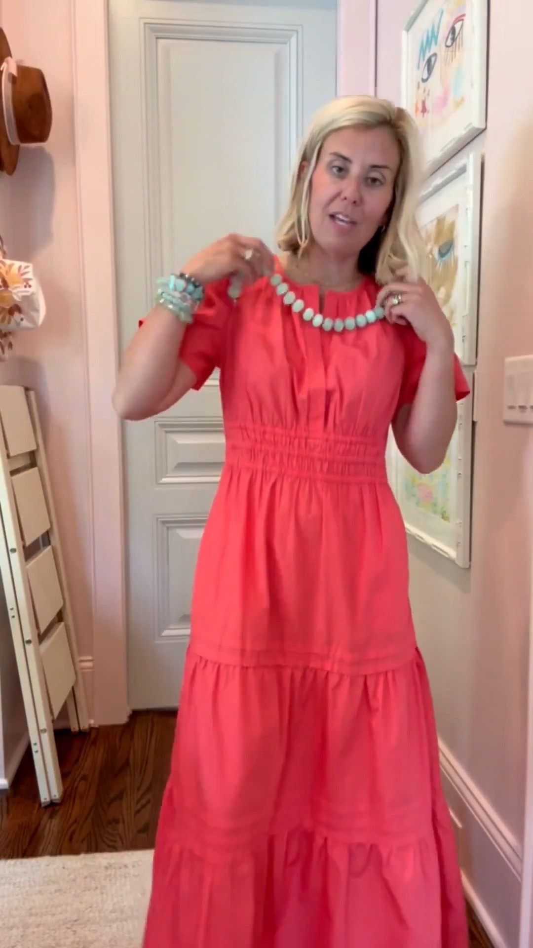 The most flattering dress that comes in so many colors and it’s affordable! That makes it a yes dress! I’m in xs & 8 sandal. 
*Use my code Catherine20 at Allie + Bess 
￼

#LTKSeasonal #LTKmomlife #LTKgrwm