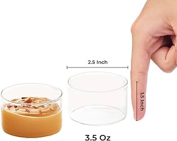 Borosil Small Glass Serving Bowls, 3.5 Oz, Set of 6, Ramekin, Katori, Lightweight Clear Borosilic... | Amazon (US)