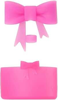7.5cm Silicone Bottle Cover &10mm Bow Shape Straw Topper for Stanley Cup 12-40oz (Rose Pink) | Amazon (US)