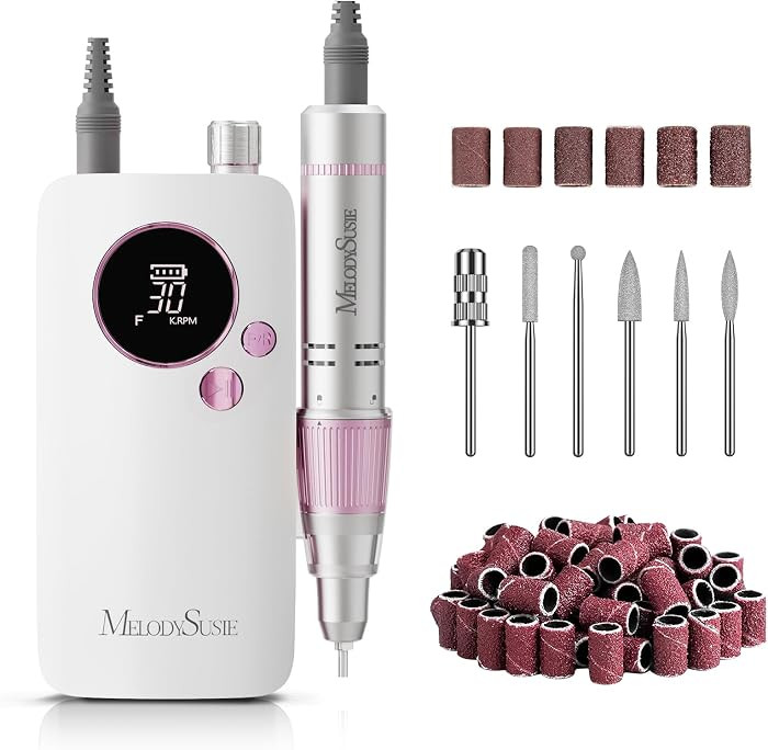 MelodySusie Clip-On SC320F Rechargeable Nail Drill 30,000 RPM for Beginners | Amazon (US)