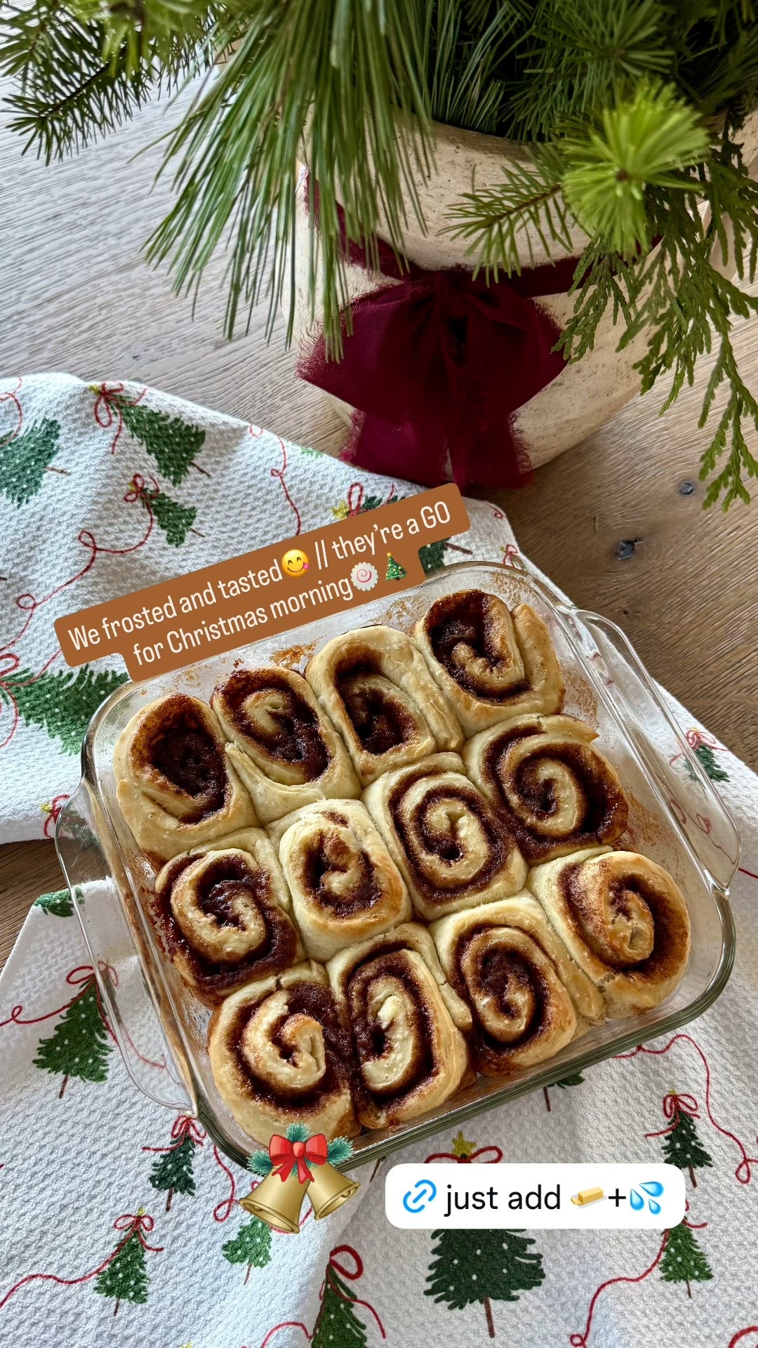 Easy box cinnamon rolls that taste homemade and can be made in a few hours. Perfect holiday party treat or Christmas morning. (Exact Christmas tree tea towel is by Geometry)

#LTKSeasonal #LTKHoliday #LTKHome