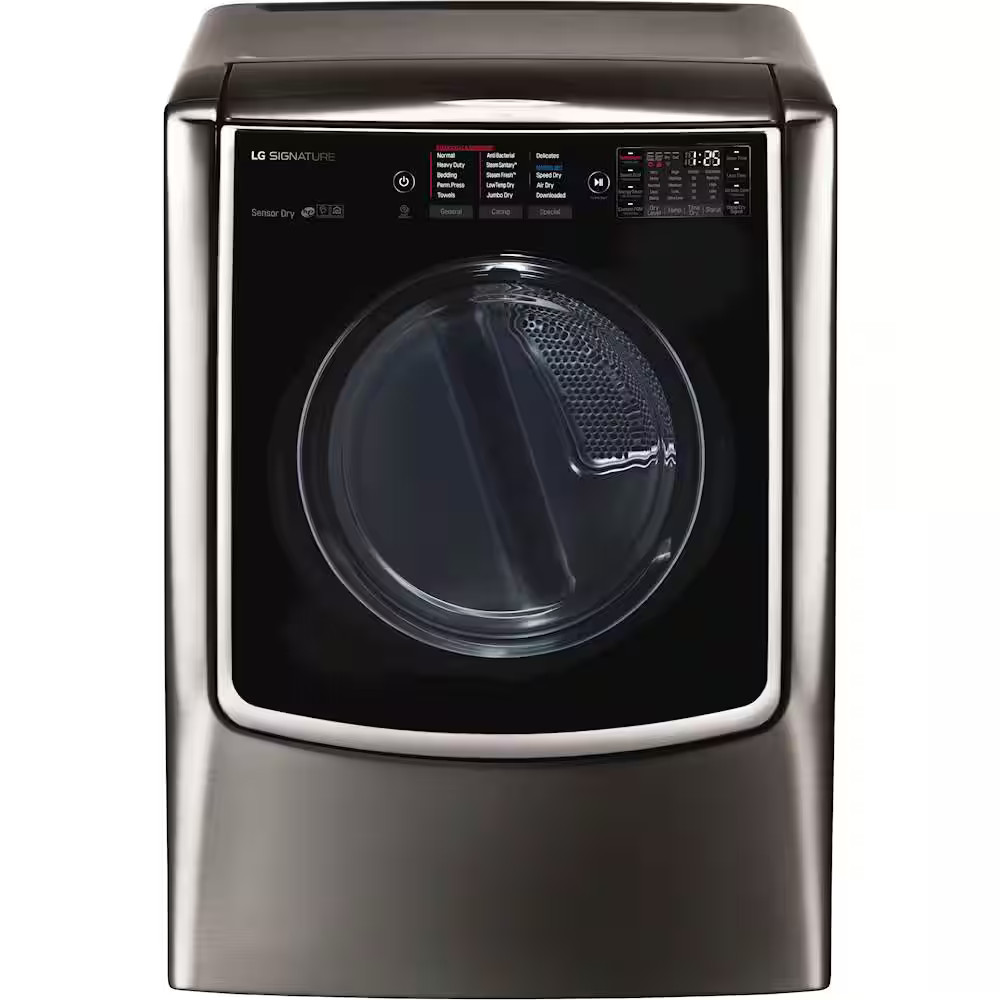 LG SIGNATURE 9.0 Cu. Ft. Smart Gas Dryer with Steam and Sensor Dry Black stainless steel DLGX9501... | Best Buy U.S.
