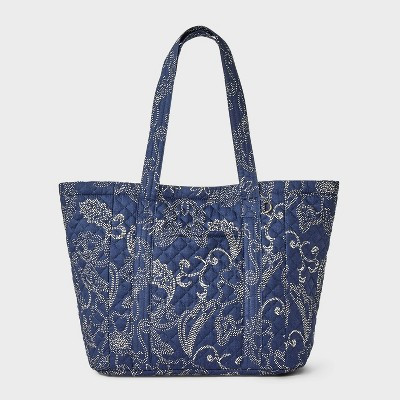 Soft Quilted Tote Bag - Universal Thread™ Navy Blue | Target