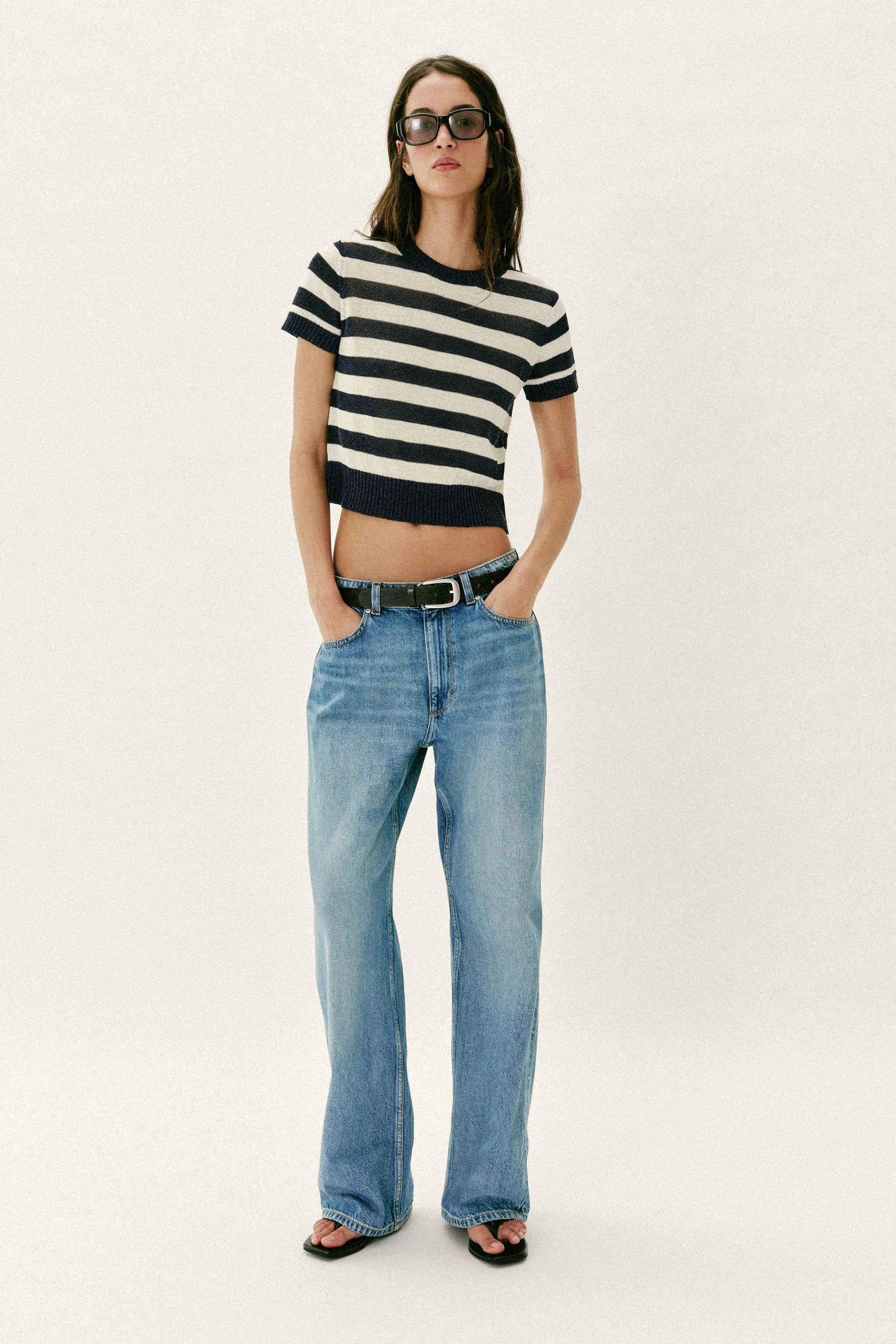 SHORT SLEEVE KNIT TOP | Zara US