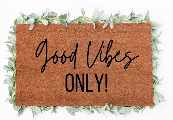 Good vibes Only  Funny Doormats   Funny Mats  Welcome Mat  | Etsy | Etsy (US)