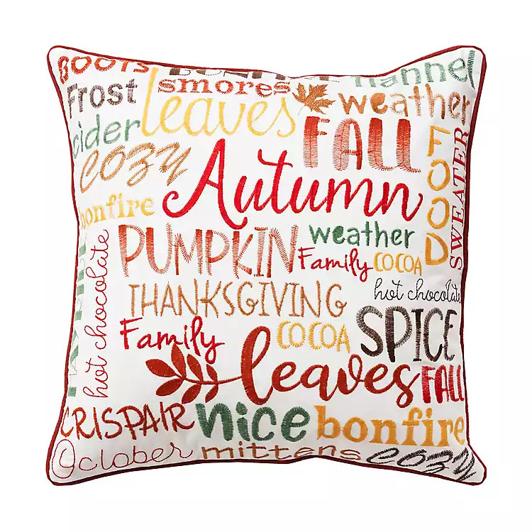 Multicolored Sentiment Harvest Throw Pillow | Kirkland's Home