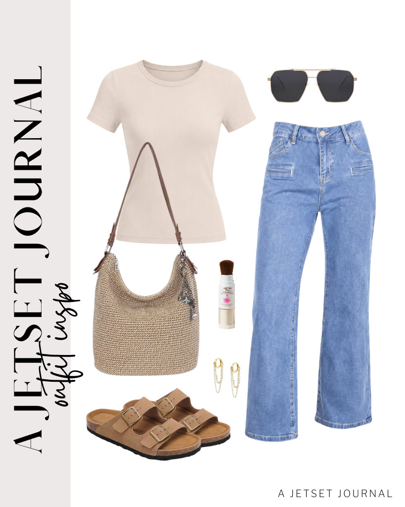 I found this ribbed shirt that pairs perfectly with Astylish jeans. You can style it with The Sak Sequoia bag and Project Cloud’s flat sandals. SOJOS retro sunnies look great with this outfit, too!

#LTKSeasonal #LTKSaleAlert #LTKTravel
 

 