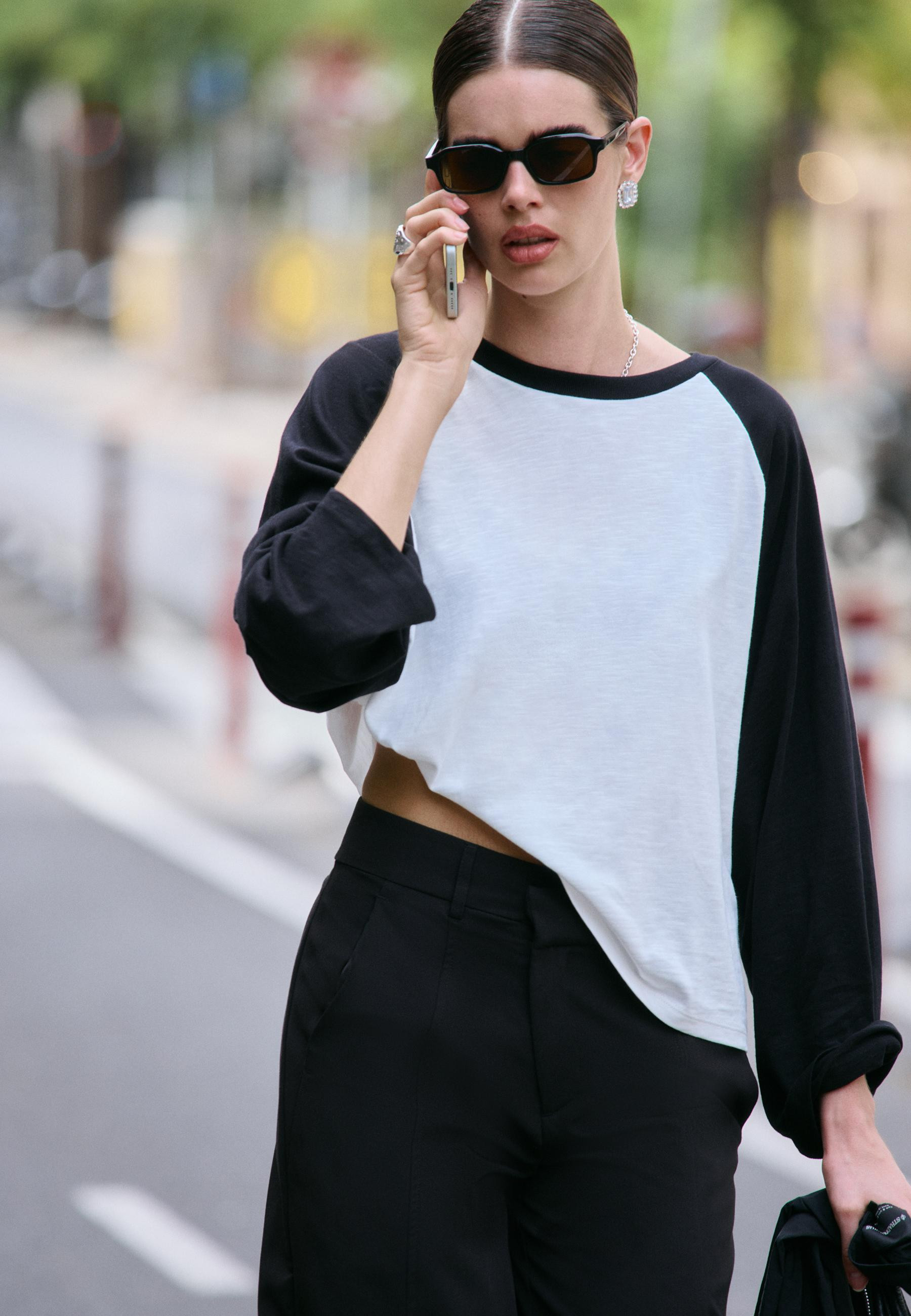 Stradivarius Oversize baseball T-shirt  Black L | Stradivarius (UK)