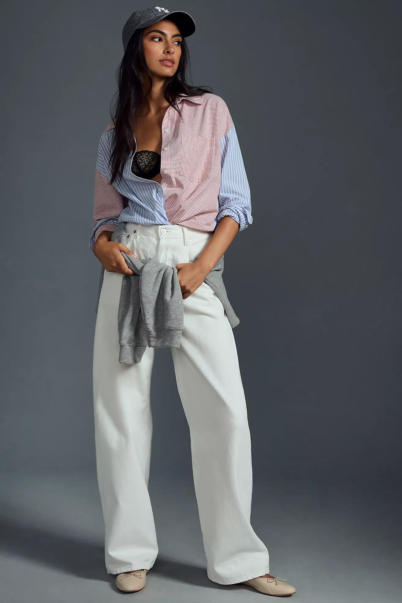 Maeve The Bennet Buttondown Shirt by Maeve: Mixed Stripe Edition | Anthropologie (UK)