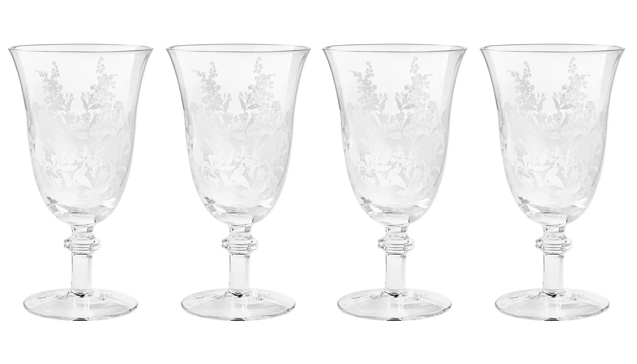 The Pioneer Woman Daisy Glass 14-Ounce Goblet, Clear, Set of 4 | Walmart (US)