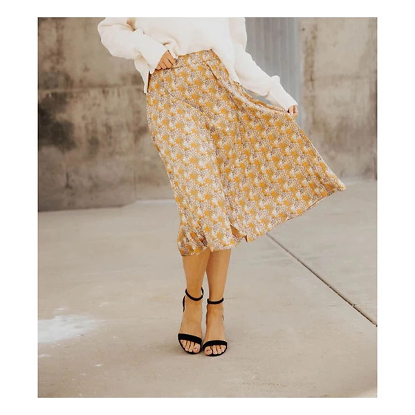 Women's Mikarose Pleated Silk Skirt Large Lustrous | Scheels