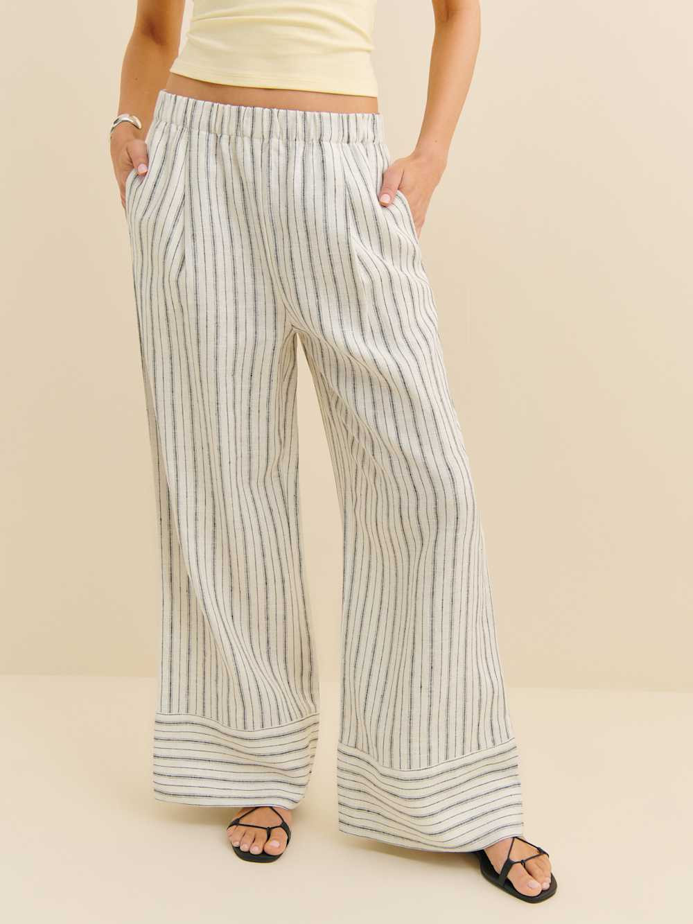 Fernando Linen Wide Leg Pant | Reformation (Global)