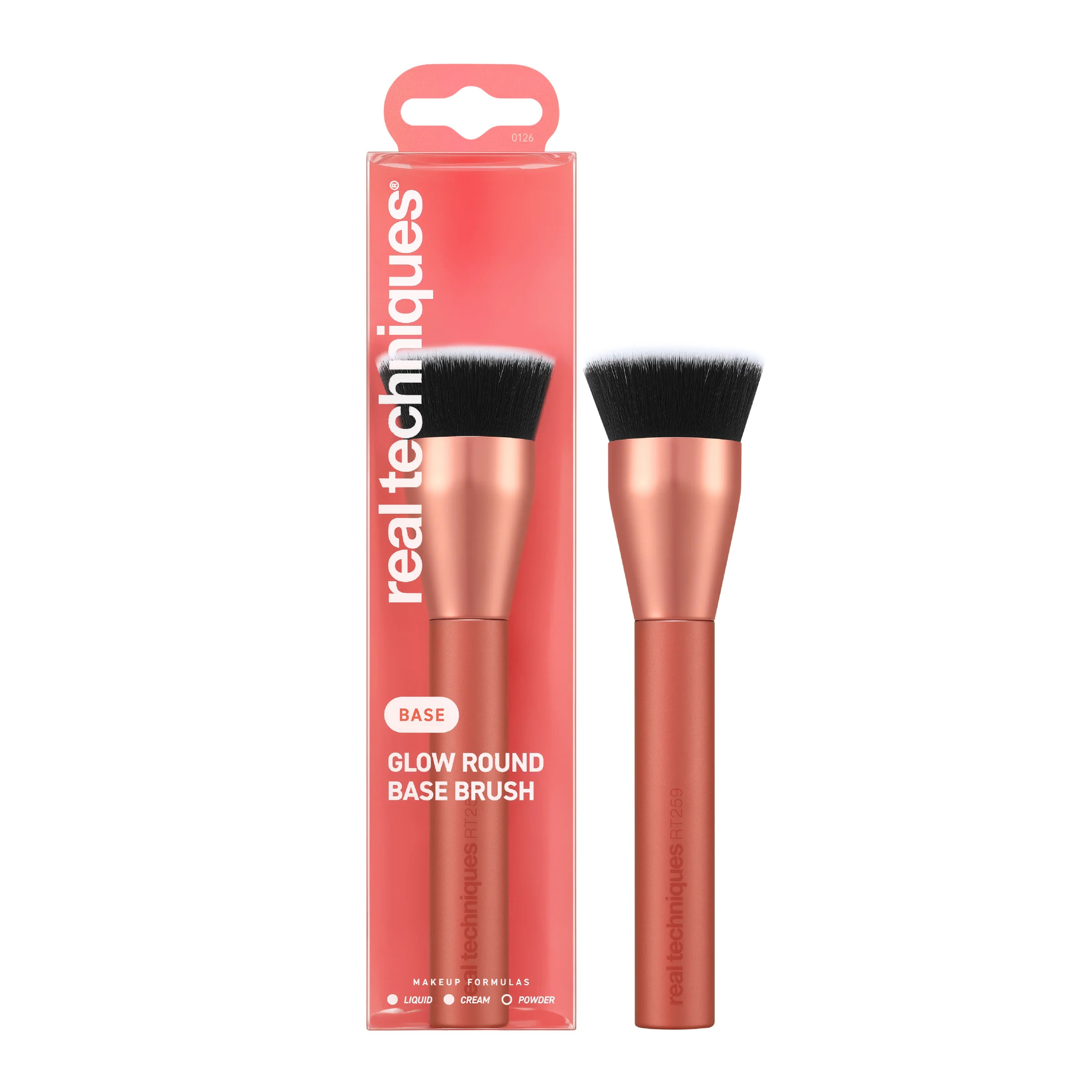 Real Techniques Glow Round Base Makeup Brush, for Liquid & Cream Foundation, 1 Count | Walmart (US)