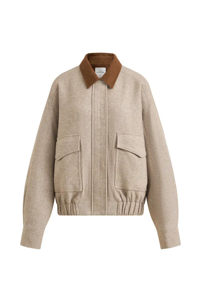 Dakota Tweed Baseball Jacket in Wool | Fabrique