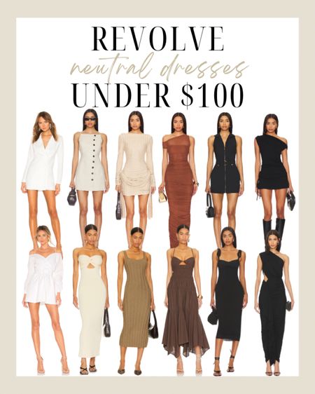 Under $100 Neutral Dresses from Revolve 

#LTKFindsUnder100