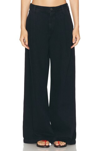 AGOLDE Ellis Wide Leg Jeans in Black | FWRD 