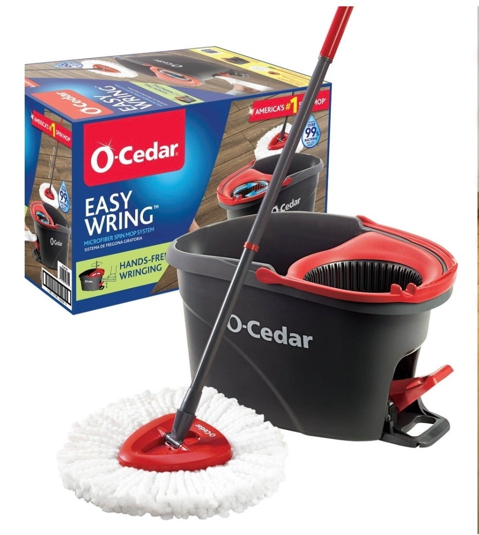 Spring cleaning !! America’s #1 spin mop* is trusted for a reason. The O-Cedar EasyWring™ Spin Mop & Bucket System was the original hands-free spin mop—and it's still the easiest way to deep clean your floors without bending or getting your hands wet. With its built-in foot pedal wringer, reusable microfiber mop head, and adjustable handle, this all-in-one system is designed to make mopping simple, effective, and mess-free. The included microfiber mop head removes over 99% of bacteria with just water**, and it's completely machine washable—toss it in the wash to reuse again and again.

#LTKmomlife #LTKmorningroutine #LTKdayinmylife