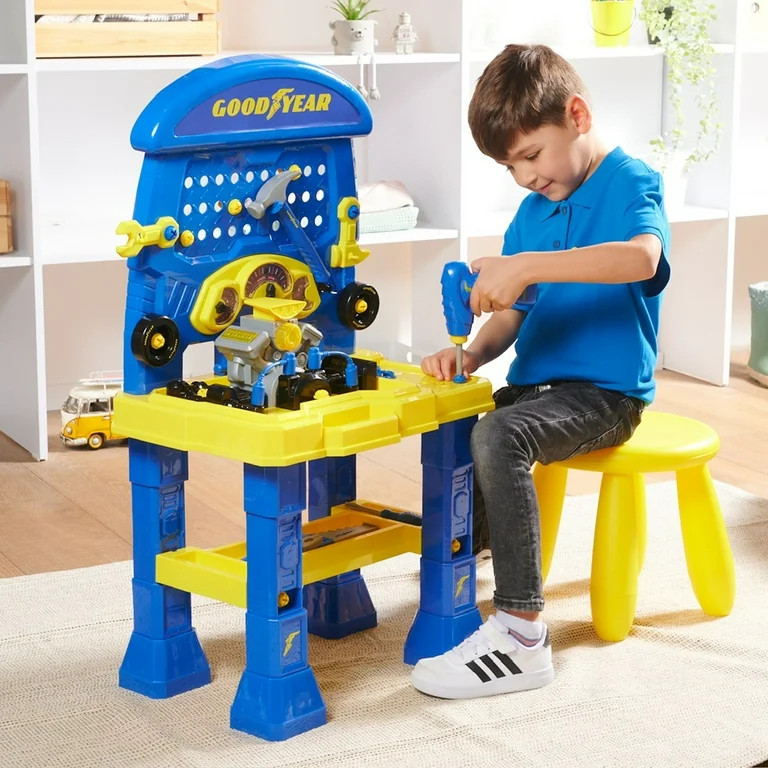Goodyear Auto Repair Workbench, 7 Piece Tool Set, for Toddlers 3+ | Walmart (US)