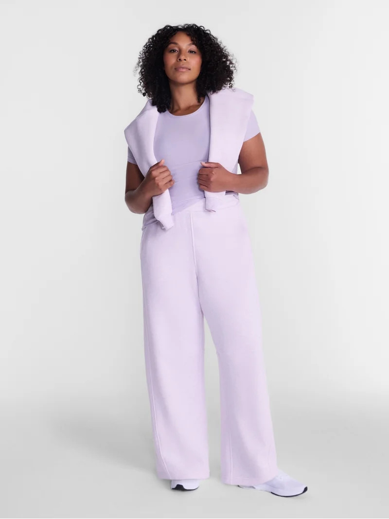 Athletic Works Women's and Women's Plus Barrel Leg Fleece Pants, 28.5" Inseam, Sizes XS-4X | Walmart (US)