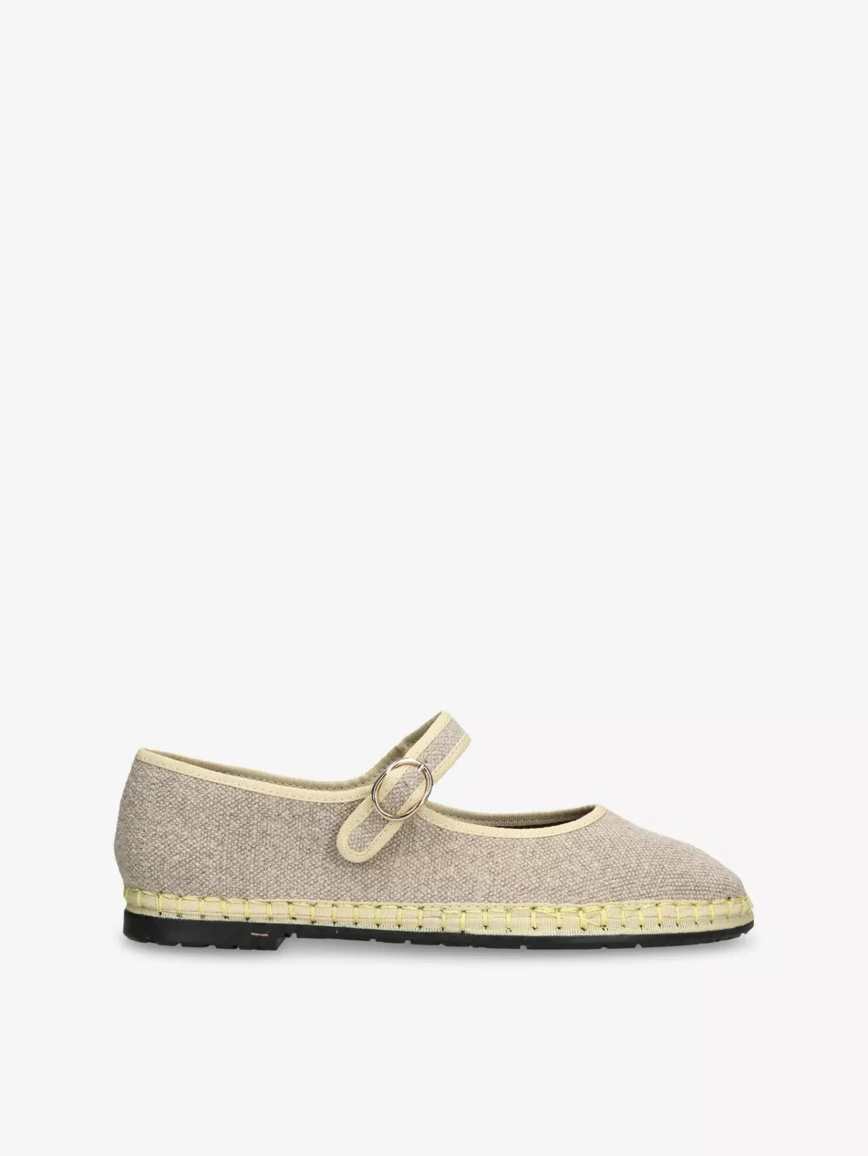 Imelda Linen Ballet Flats | Selfridges